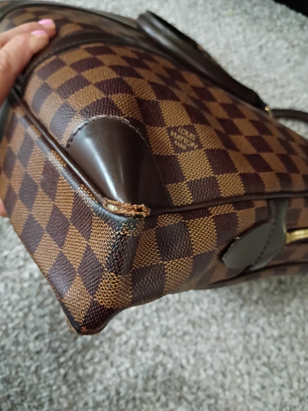 Louis Vuitton Damier Ebene Porte- Documents Voyage Briefcase With Dust Bag